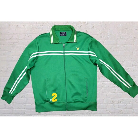 Vintage American Eagle Green Track Jacket Men’s Large Y2K 90s Full Zip - Picture 1 of 7